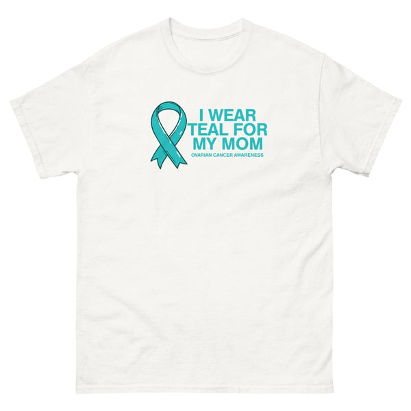 Ovarian Cancer Mom Teal Tee - JohnVsGBMWhiteS