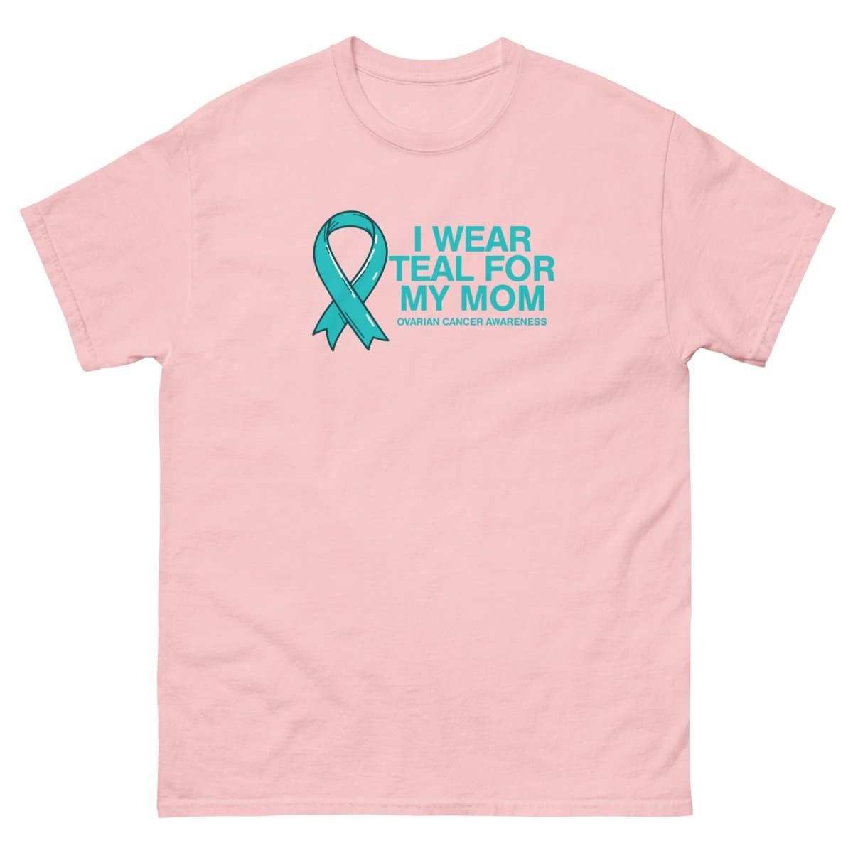 Ovarian Cancer Mom Teal Tee - JohnVsGBMLight PinkS