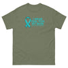 Ovarian Cancer Mom Teal Tee - JohnVsGBMMilitary GreenS