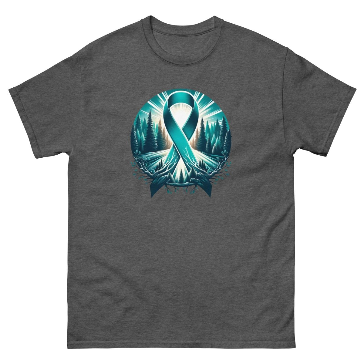 Ovarian Cancer Roots Forest Tee - JohnVsGBMDark HeatherS