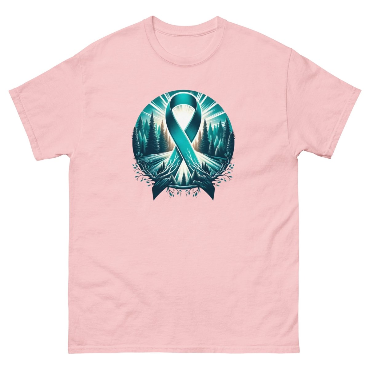 Ovarian Cancer Roots Forest Tee - JohnVsGBMLight PinkS