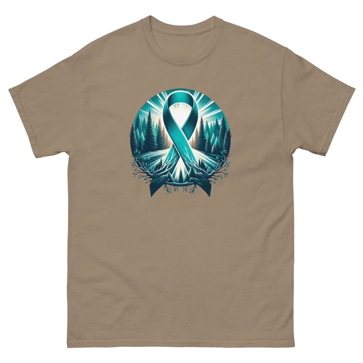 Ovarian Cancer Roots Forest Tee - JohnVsGBMBrown SavanaS