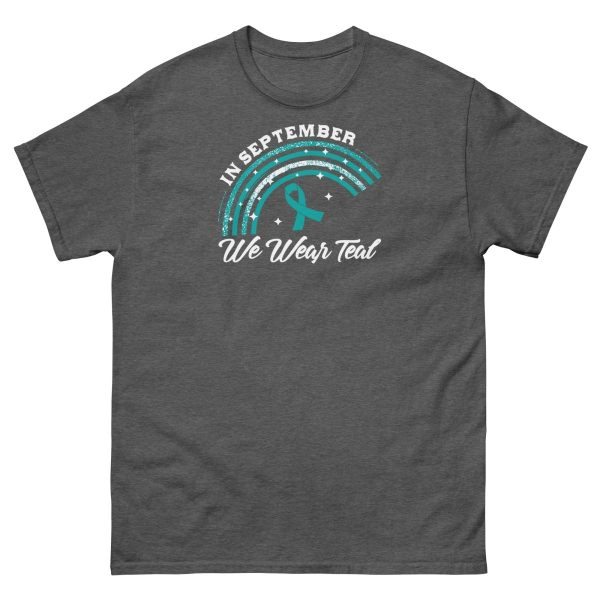 Ovarian Cancer September Tee - JohnVsGBMDark HeatherS