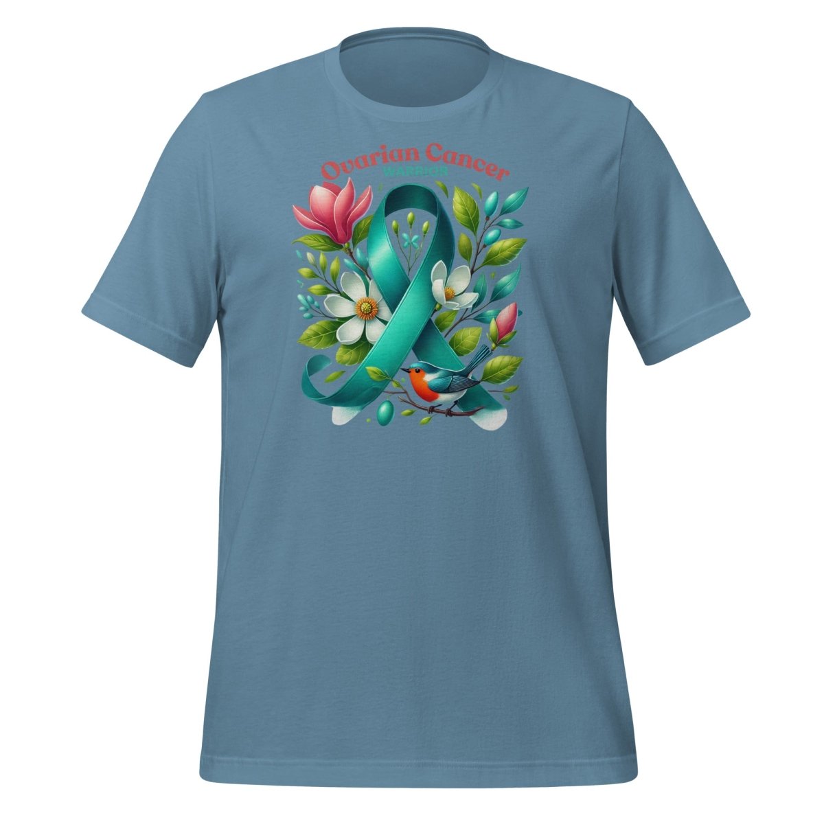 Ovarian Cancer Spring Tee - JohnVsGBMSteel BlueS