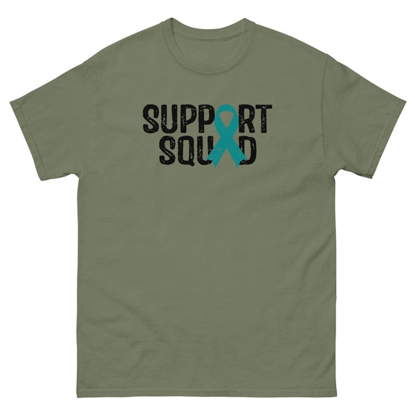 Ovarian Cancer Support Tee - JohnVsGBMMilitary GreenS