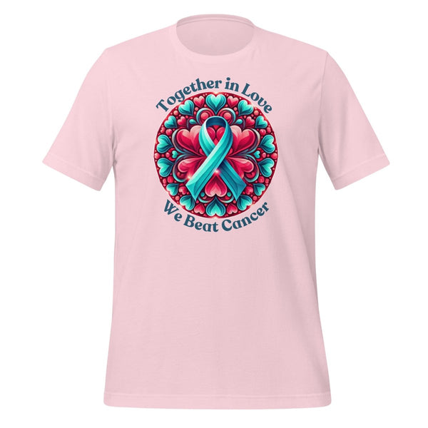 Ovarian Cancer Together Love Tee - JohnVsGBMSoft PinkS