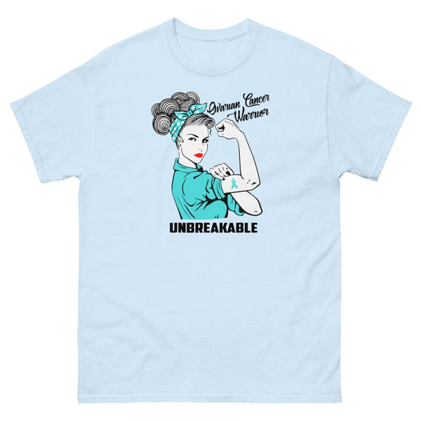 Ovarian Cancer Unbreakable Tee - JohnVsGBMLight BlueS