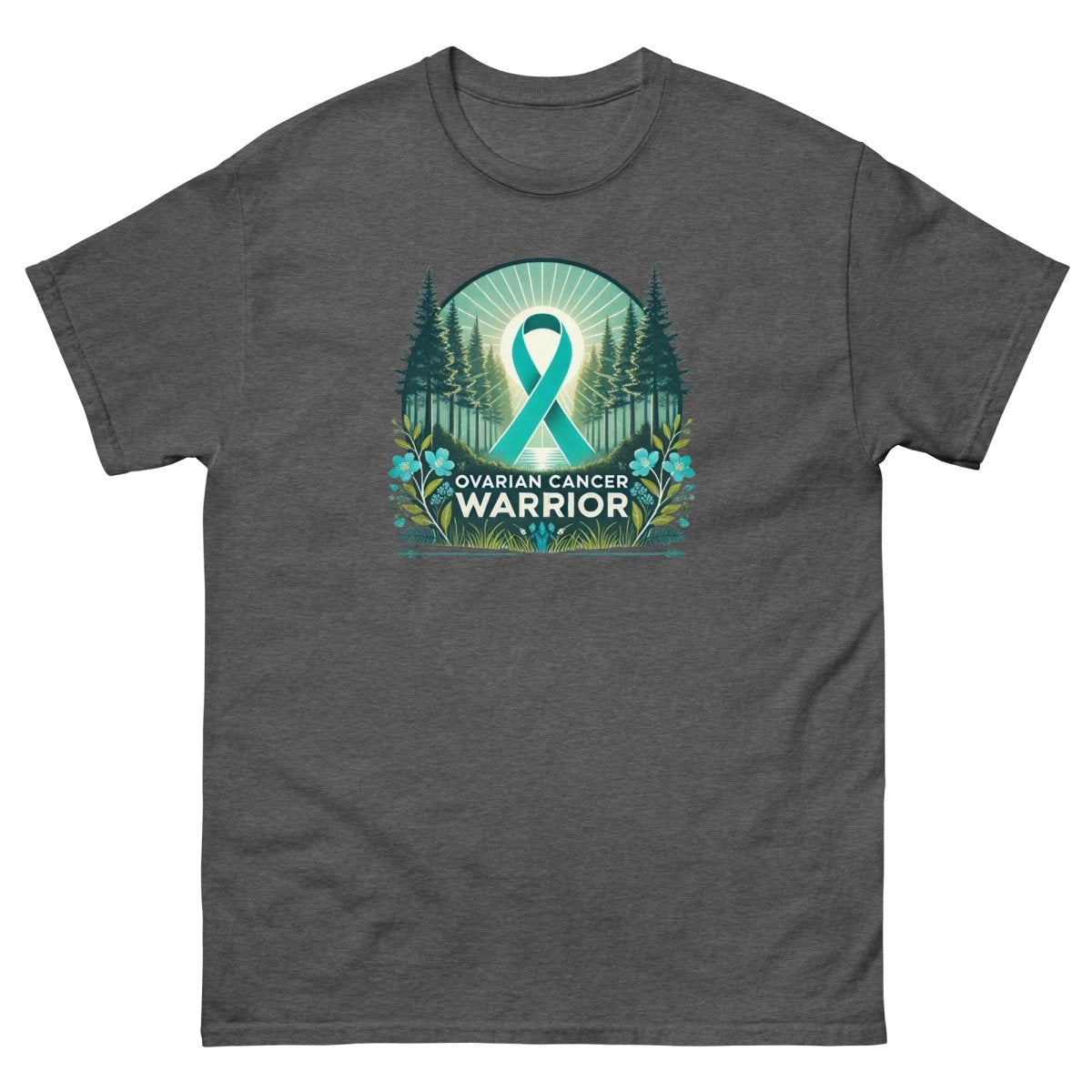 Ovarian Cancer Warrior Forest Tee - JohnVsGBMDark HeatherS