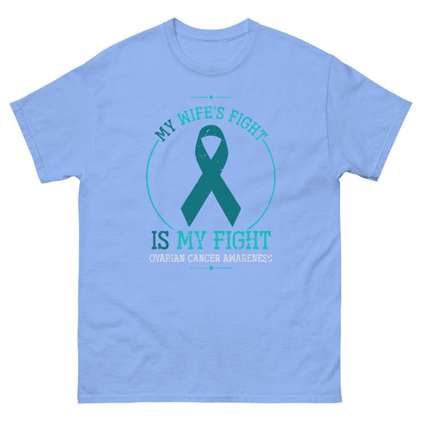 Ovarian Cancer Wife Fight Tee - JohnVsGBMCarolina BlueS