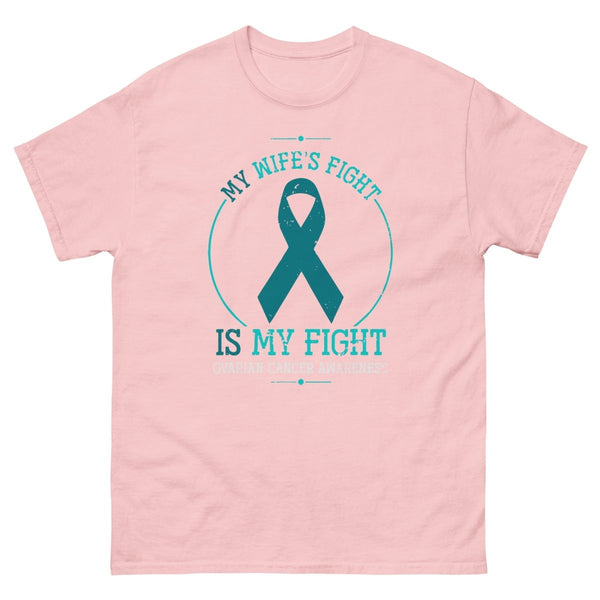 Ovarian Cancer Wife Fight Tee - JohnVsGBMLight PinkS