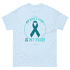 Ovarian Cancer Wife Fight Tee - JohnVsGBMLight BlueS