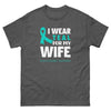 Ovarian Cancer Wife Teal Tee - JohnVsGBMDark HeatherS