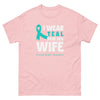 Ovarian Cancer Wife Teal Tee - JohnVsGBMLight PinkS