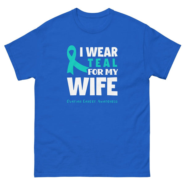 Ovarian Cancer Wife Teal Tee - JohnVsGBMRoyalS