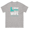 Ovarian Cancer Wife Teal Tee - JohnVsGBMSport GreyS