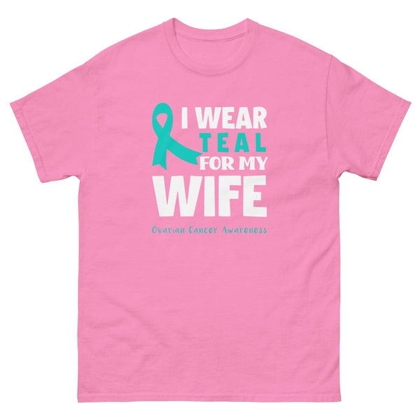 Ovarian Cancer Wife Teal Tee - JohnVsGBMAzaleaS