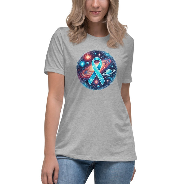 Ovarian Cancer Women's Cosmic Tee - JohnVsGBMAthletic HeatherS