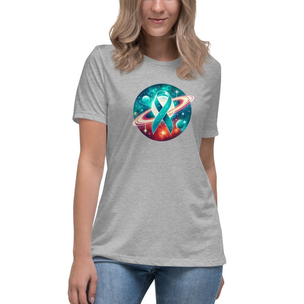 Ovarian Cancer Women's Galaxy Tee - JohnVsGBMAthletic HeatherS