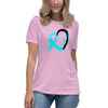 Ovarian Cancer Women's Heart Tee - JohnVsGBMHeather Prism LilacS