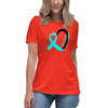 Ovarian Cancer Women's Heart Tee - JohnVsGBMPoppyS