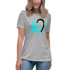 Ovarian Cancer Women's Heart Tee - JohnVsGBMAthletic HeatherS