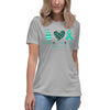 Ovarian Cancer Women's Peace Tee - JohnVsGBMAthletic HeatherS