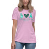 Ovarian Cancer Women's Peace Tee - JohnVsGBMHeather Prism LilacS