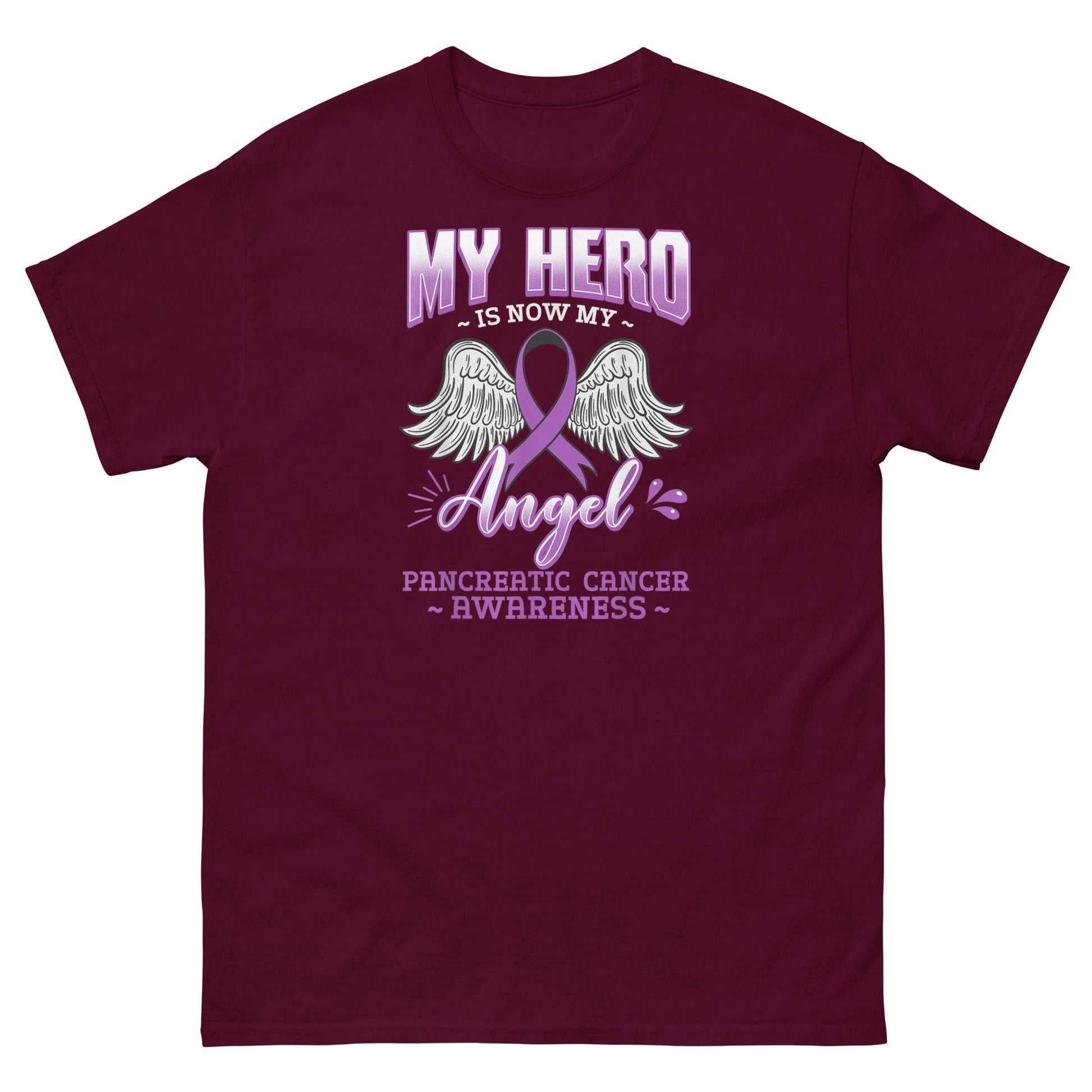 Pancreatic Cancer Angel Classic Tee - JohnVsGBMMaroonS