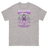 Pancreatic Cancer Angel Classic Tee - JohnVsGBMSport GreyS