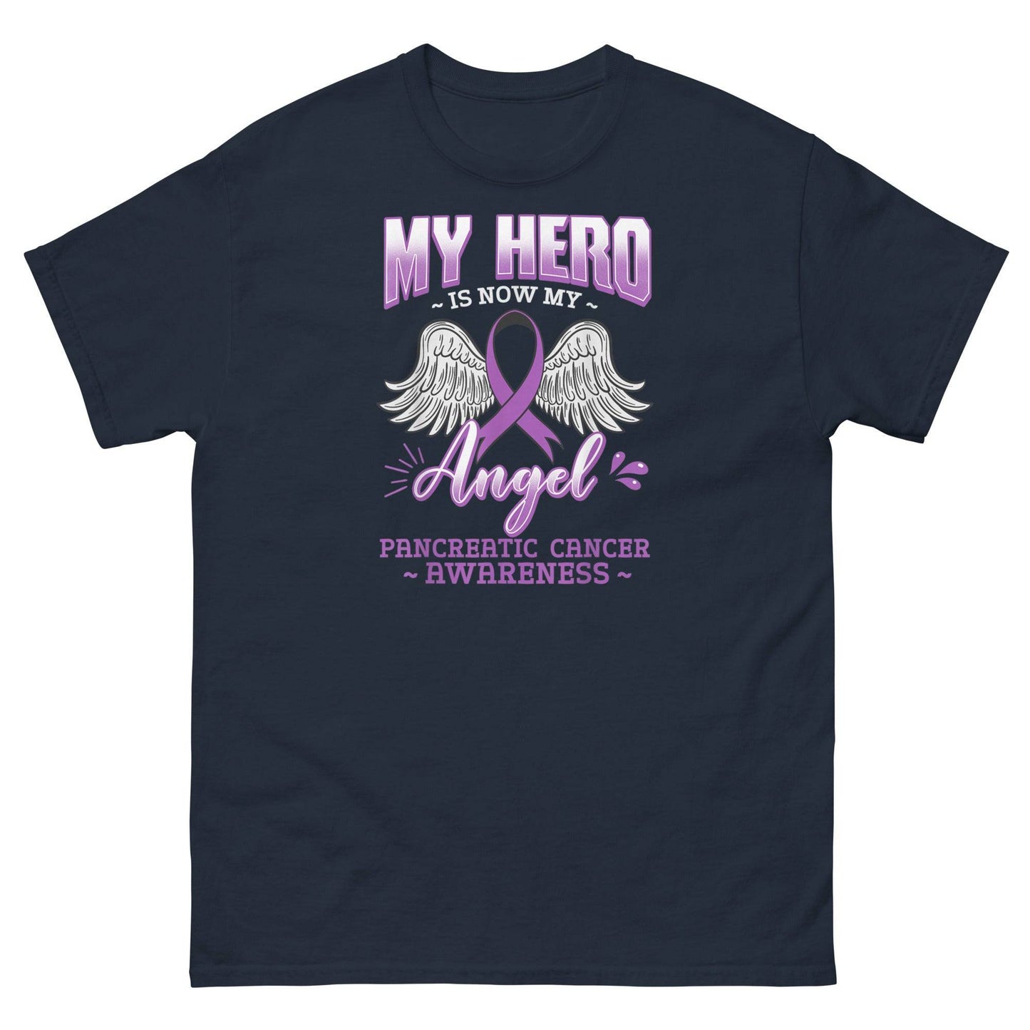 Pancreatic Cancer Angel Classic Tee - JohnVsGBMNavyS