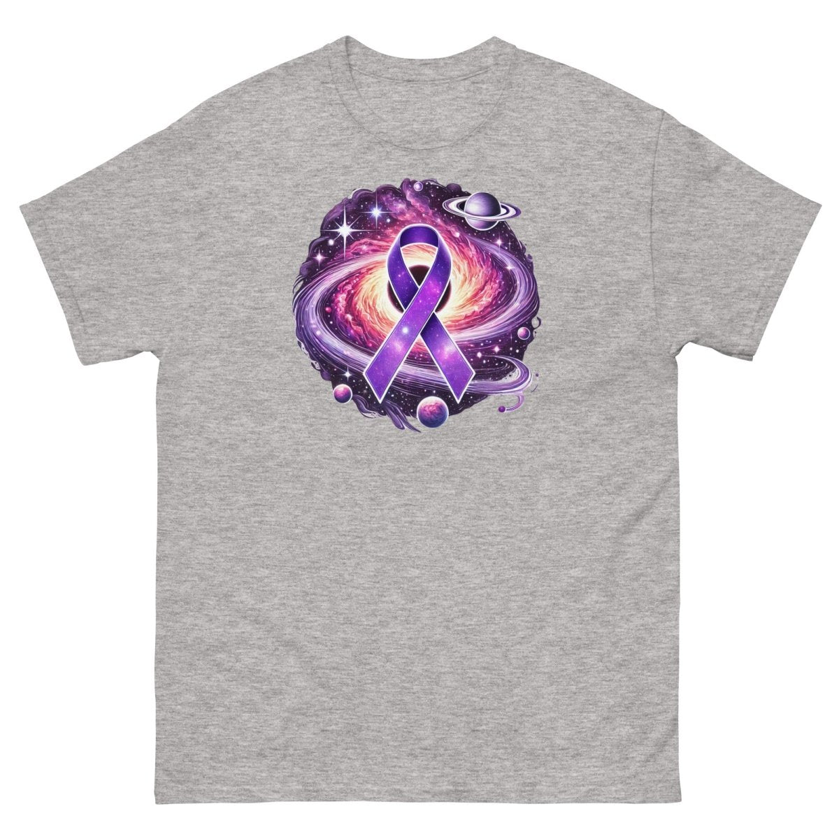 Pancreatic Cancer Blackhole Galaxy Tee - JohnVsGBMSport GreyS