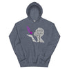 Pancreatic Cancer Butterfly Hoodie - JohnVsGBMHeather Sport Dark NavyS