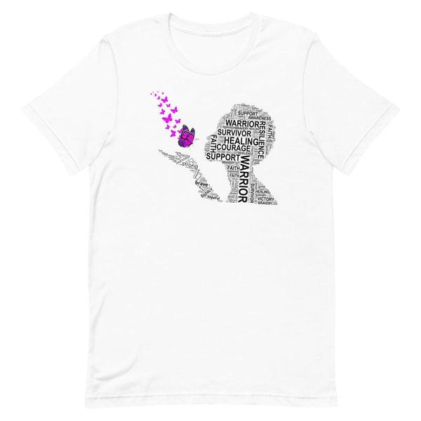 Pancreatic Cancer Butterfly Tee - JohnVsGBMWhiteXS