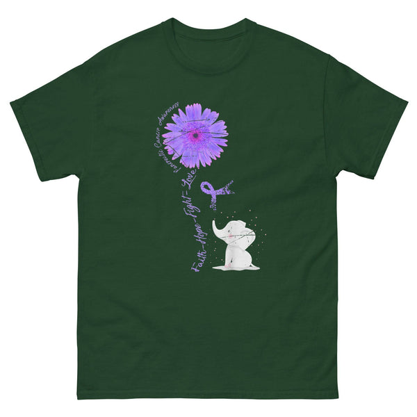 Pancreatic Cancer Fight Purple Classic Tee - JohnVsGBMForest GreenS