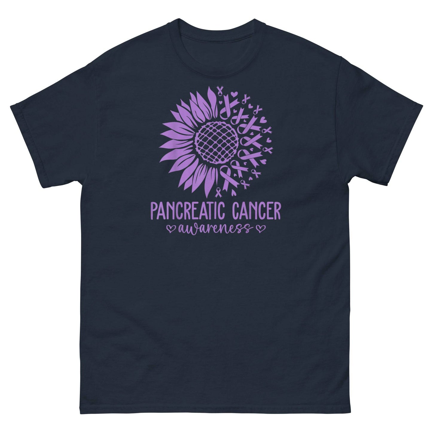 Pancreatic Cancer Flower Classic Tee - JohnVsGBMNavyS