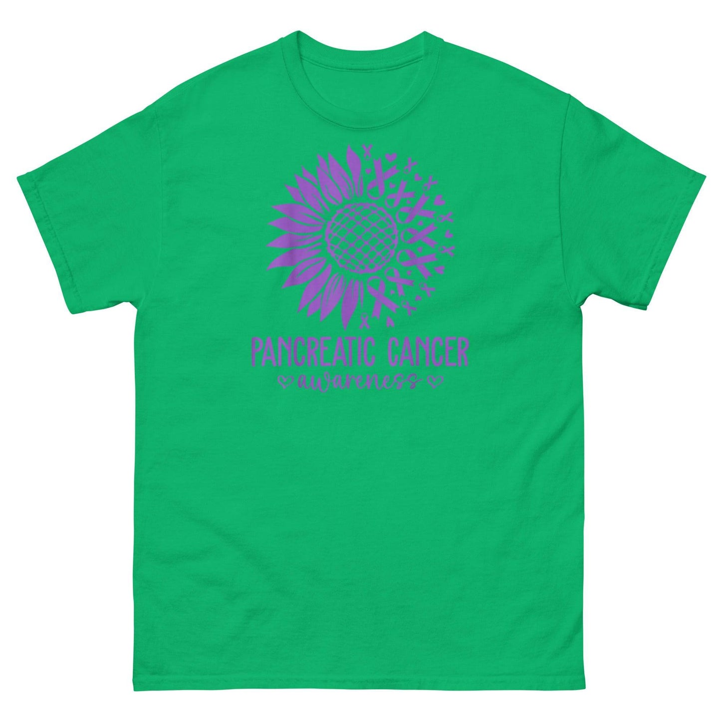 Pancreatic Cancer Flower Classic Tee - JohnVsGBMIrish GreenS