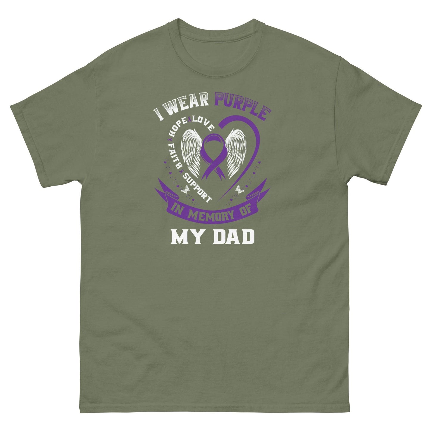 Pancreatic Cancer for My Dad Classic Tee - JohnVsGBMMilitary GreenS