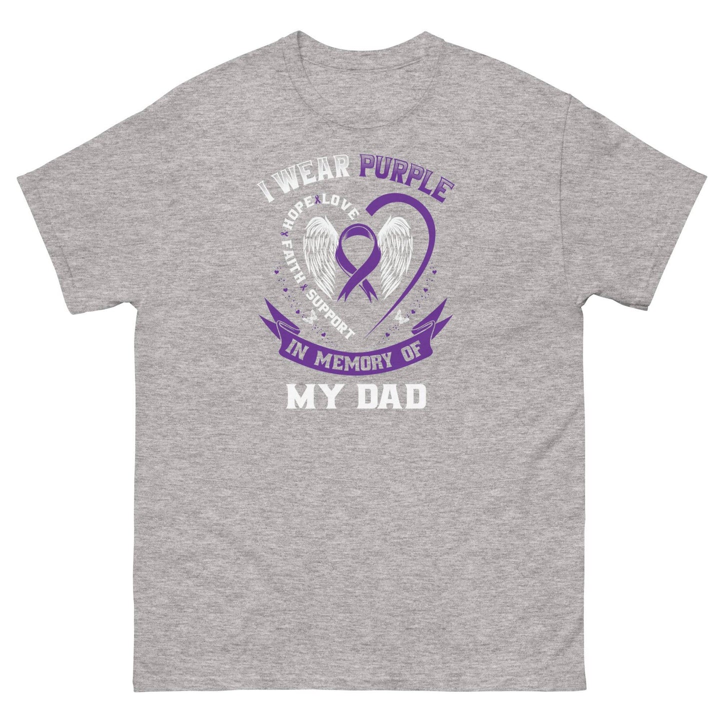 Pancreatic Cancer for My Dad Classic Tee - JohnVsGBMSport GreyS