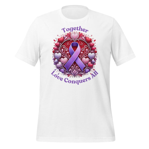 Pancreatic Cancer Heart Love Tee - JohnVsGBMWhiteS