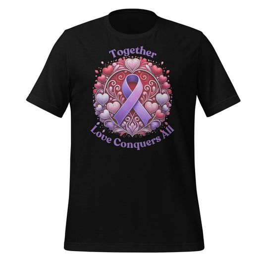 Pancreatic Cancer Heart Love Tee - JohnVsGBMBlackS