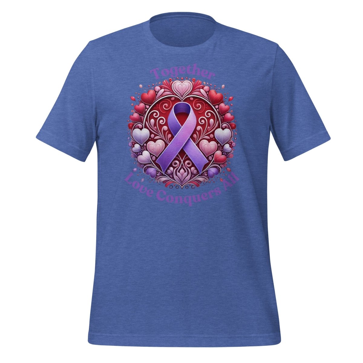 Pancreatic Cancer Heart Love Tee - JohnVsGBMHeather True RoyalS