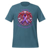 Pancreatic Cancer Heart Love Tee - JohnVsGBMHeather Deep TealS