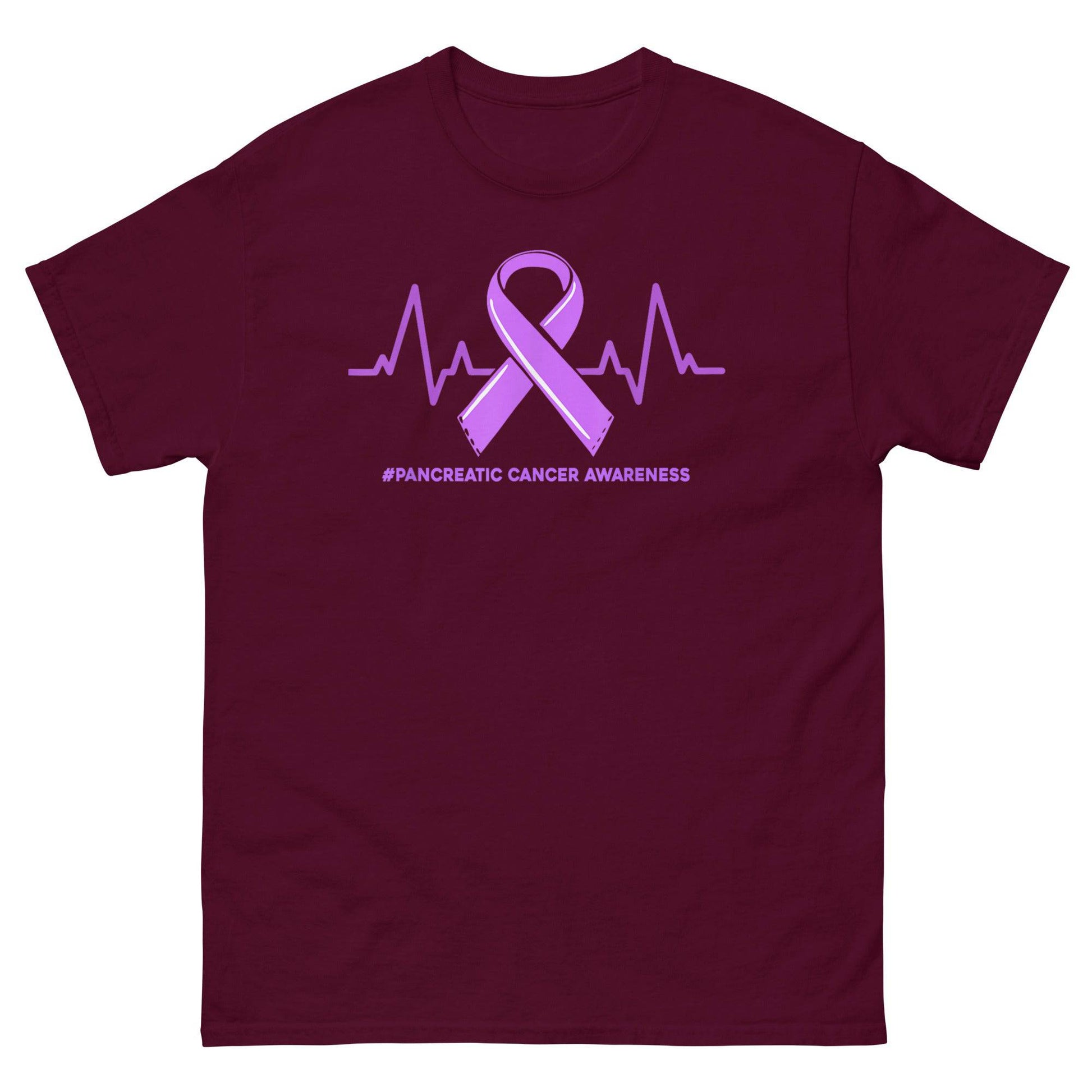 Pancreatic Cancer Heartbeat Classic Tee - JohnVsGBMMaroonS