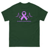 Pancreatic Cancer Heartbeat Classic Tee - JohnVsGBMForest GreenS