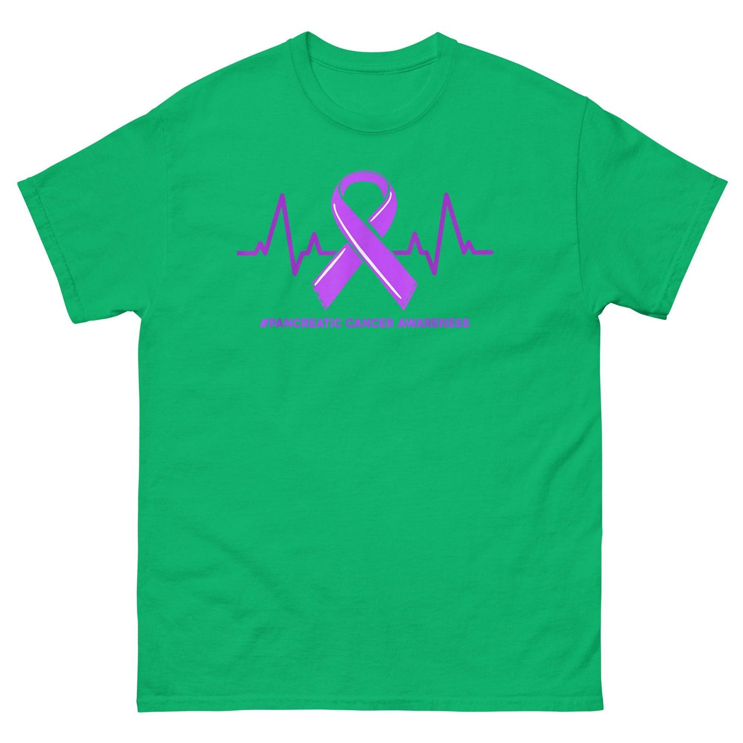 Pancreatic Cancer Heartbeat Classic Tee - JohnVsGBMIrish GreenS