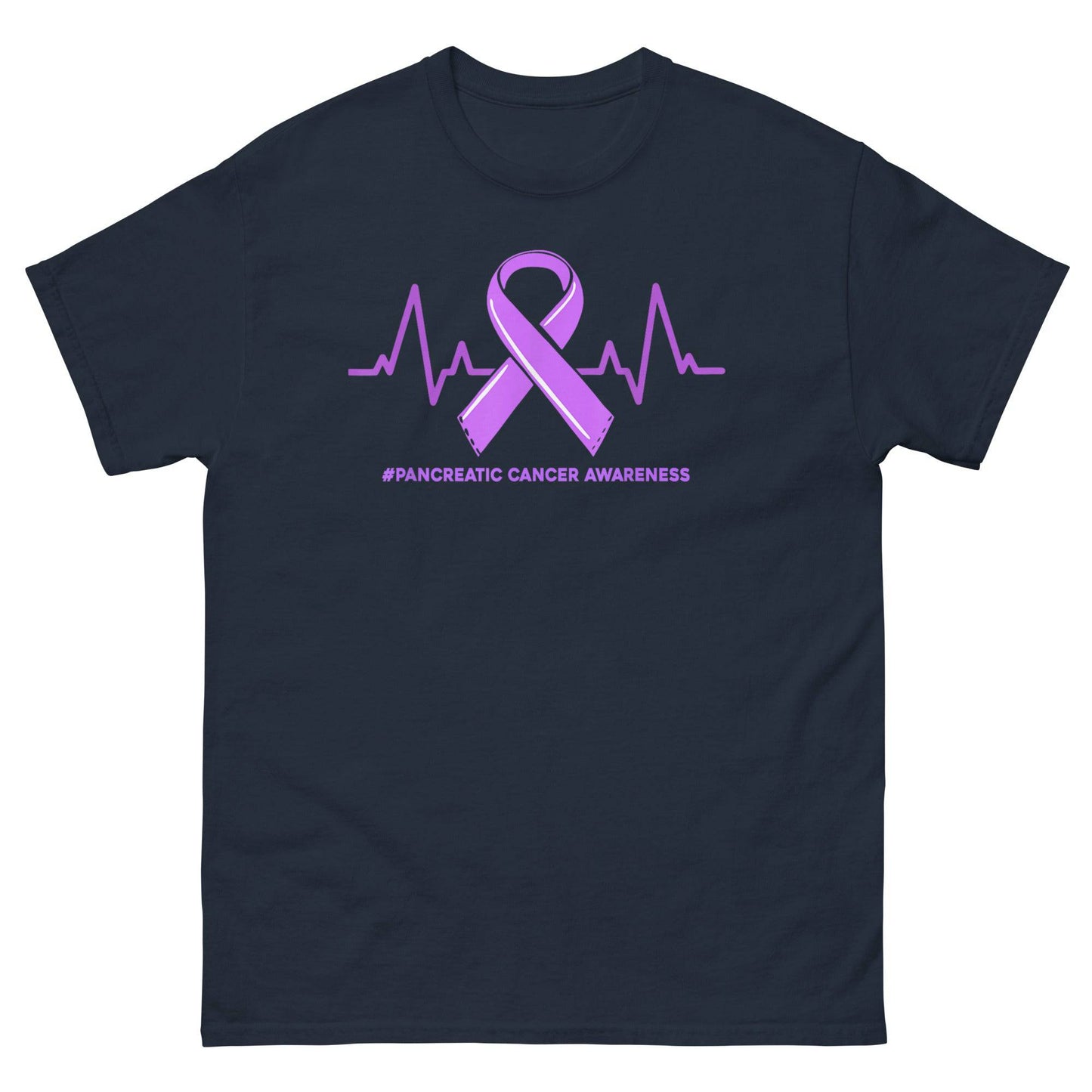 Pancreatic Cancer Heartbeat Classic Tee - JohnVsGBMNavyS