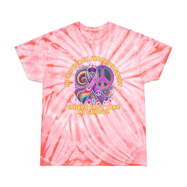 Pancreatic Cancer Hippie Heart Tie - Dye Tee - JohnVsGBMCoralS