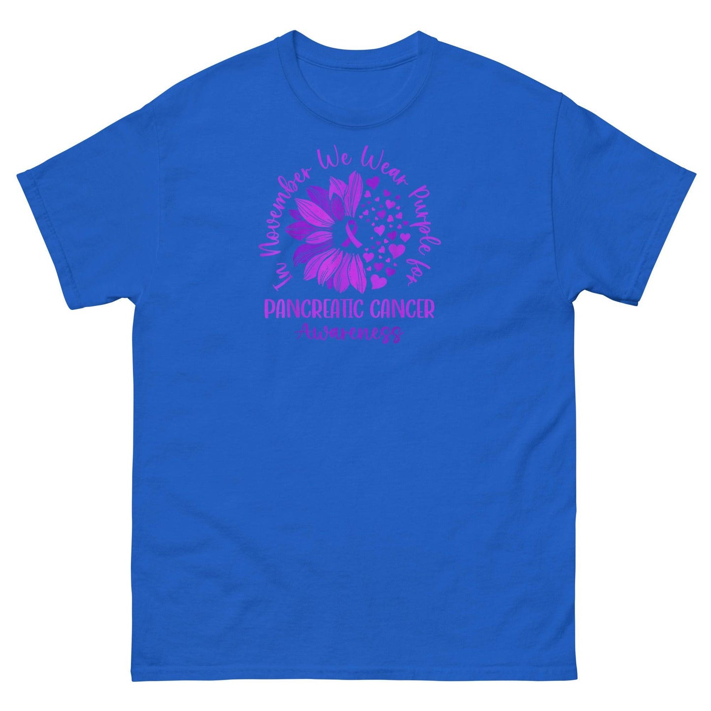 Pancreatic Cancer November Flower Classic Tee - JohnVsGBMRoyalS