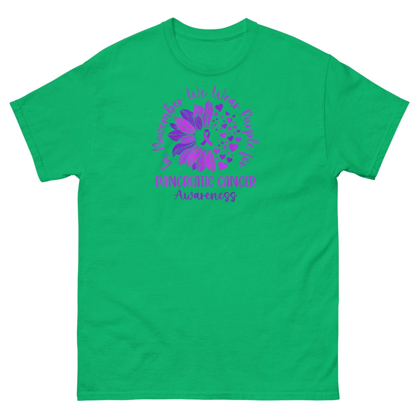 Pancreatic Cancer November Flower Classic Tee - JohnVsGBMIrish GreenS