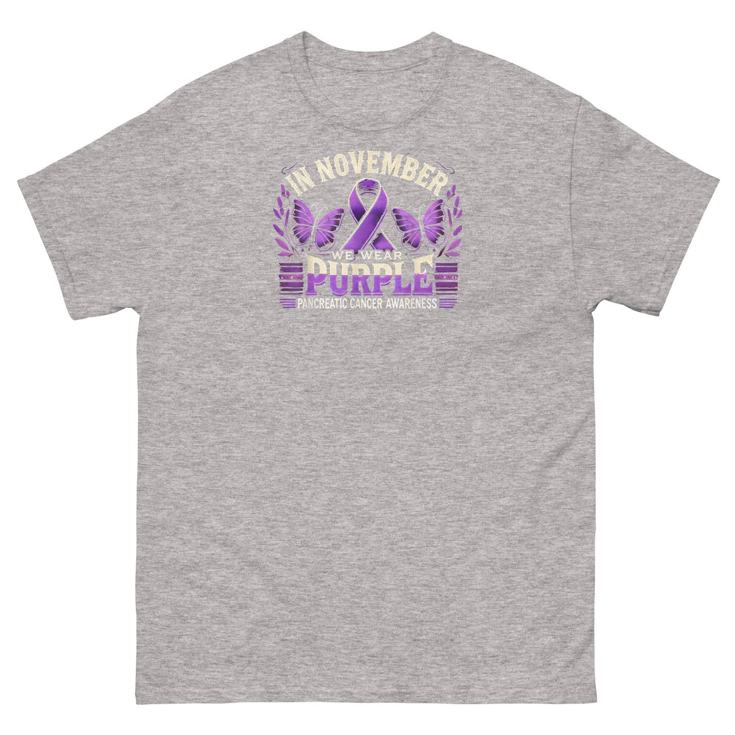 Pancreatic Cancer November We Wear Classic Tee - JohnVsGBMSport GreyS